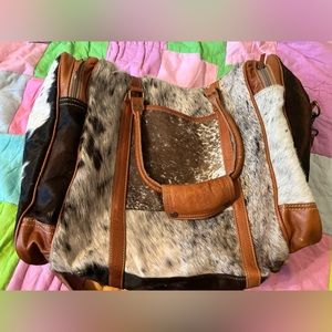 Myra cowhide duffel bag